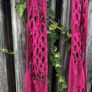 Pink Hand Knit Scarf